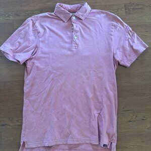 Faherty Sun Washed T Shirt Polo Faded Flag Mens Medium